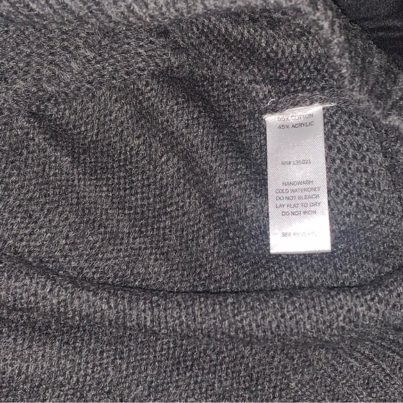 Sky Blue Cable Knit Half Zip Sweater Gray - Picture 4 of 5